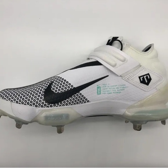 Nike Force Zoom Trout 7 Baseball Metal Cleats White Black Men’s CI3134-102 - Picture 3 of 7